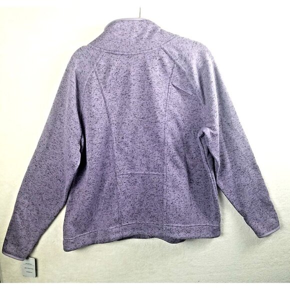 CHAMPION Woman's XL Purple heather Jacket Sweater Knit Zip Pockets Outdoors - Picture 3 of 16